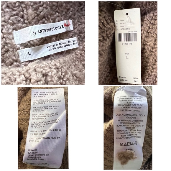 Anthropologie Mock Neck Pullover Sweater L - Picture 14 of 14